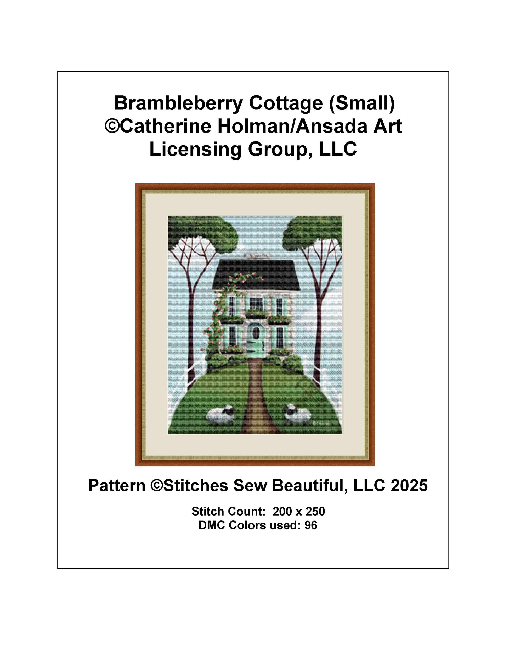 Brambleberry Cottage (Small) counted cross stitch pattern by Catherine Holman/Ansada Art Licensing Group, LLC