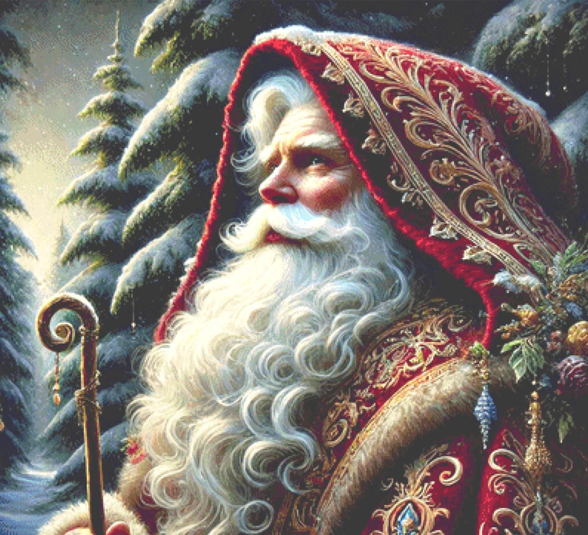 Frost and Velvet counted cross stitch pattern by Mystic Vision Gallery