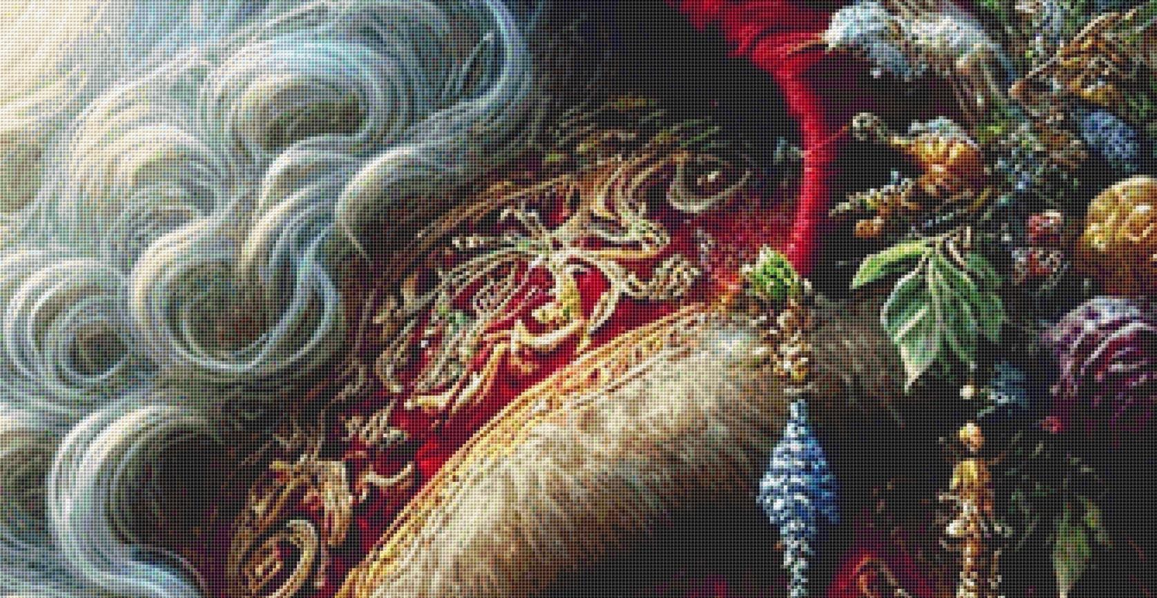 Frost and Velvet (Max Size/Color) counted cross stitch pattern by Mystic Vision Gallery