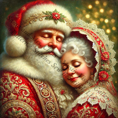 Santa and Mrs. Claus counted cross stitch pattern by Mystic Vision Gallery