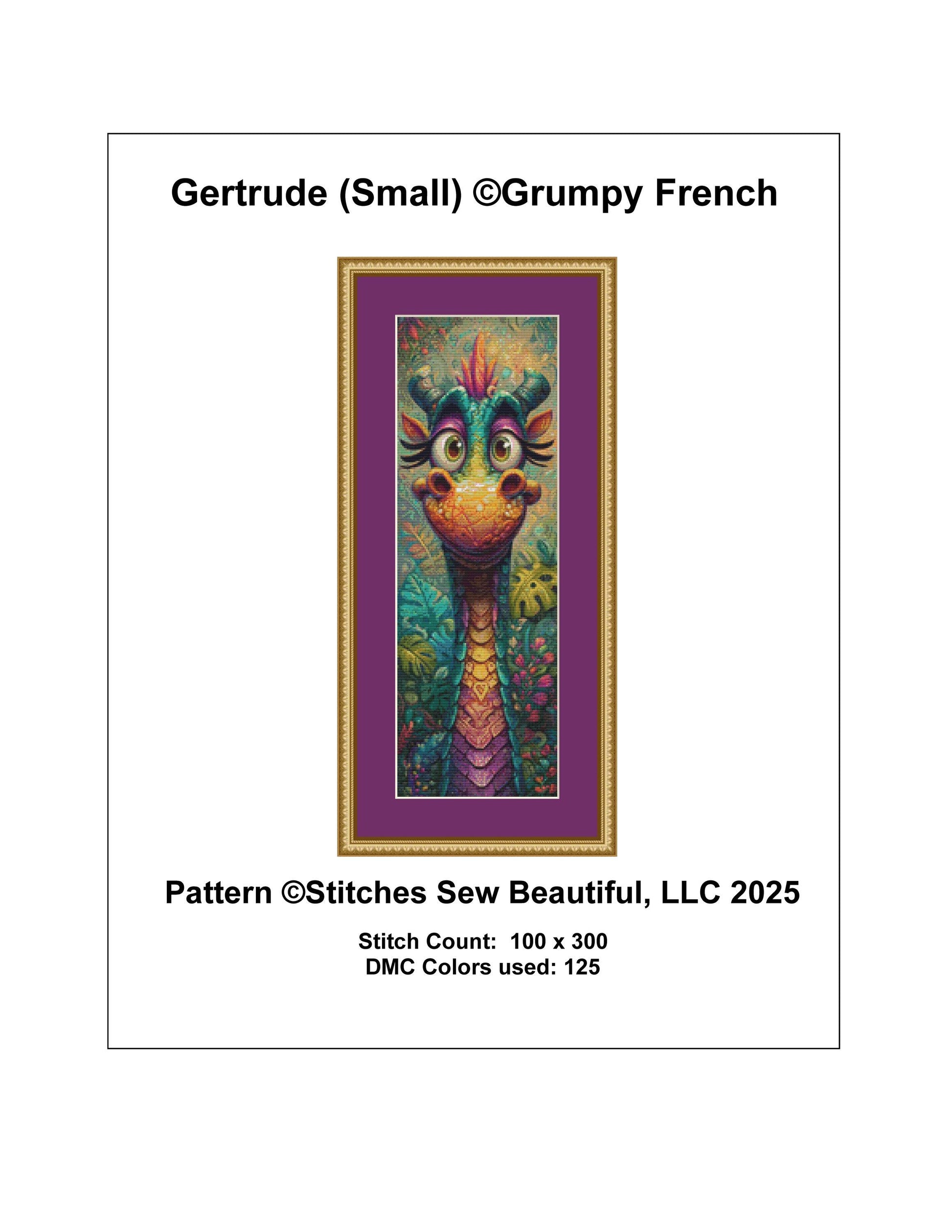 Gertrude (Small) counted cross stitch pattern by Grumpy French