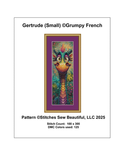 Gertrude (Small) counted cross stitch pattern by Grumpy French