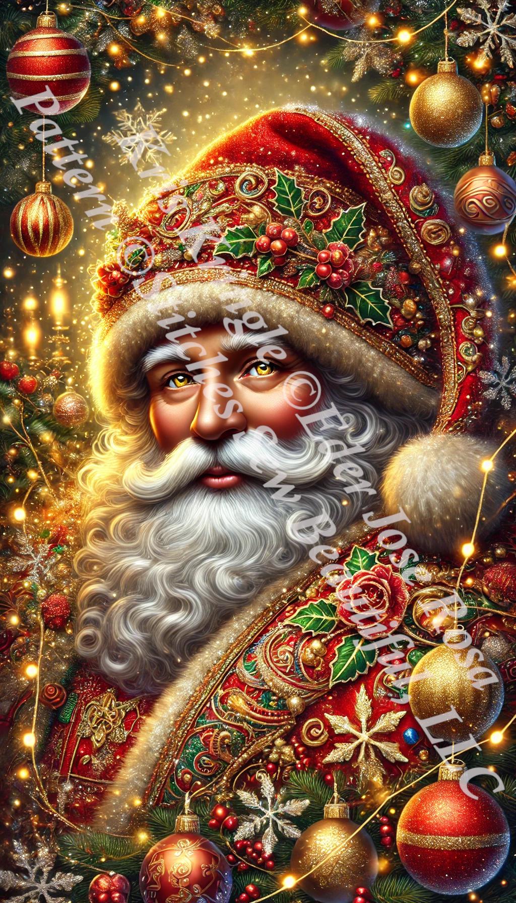 Kris Kringle (Max Size/Color) counted cross stitch pattern by Eder Jose Rosa
