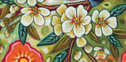 Blossom 2 counted cross sttich pattern by Peggy Davis/Porterfields Fine Art Licensing