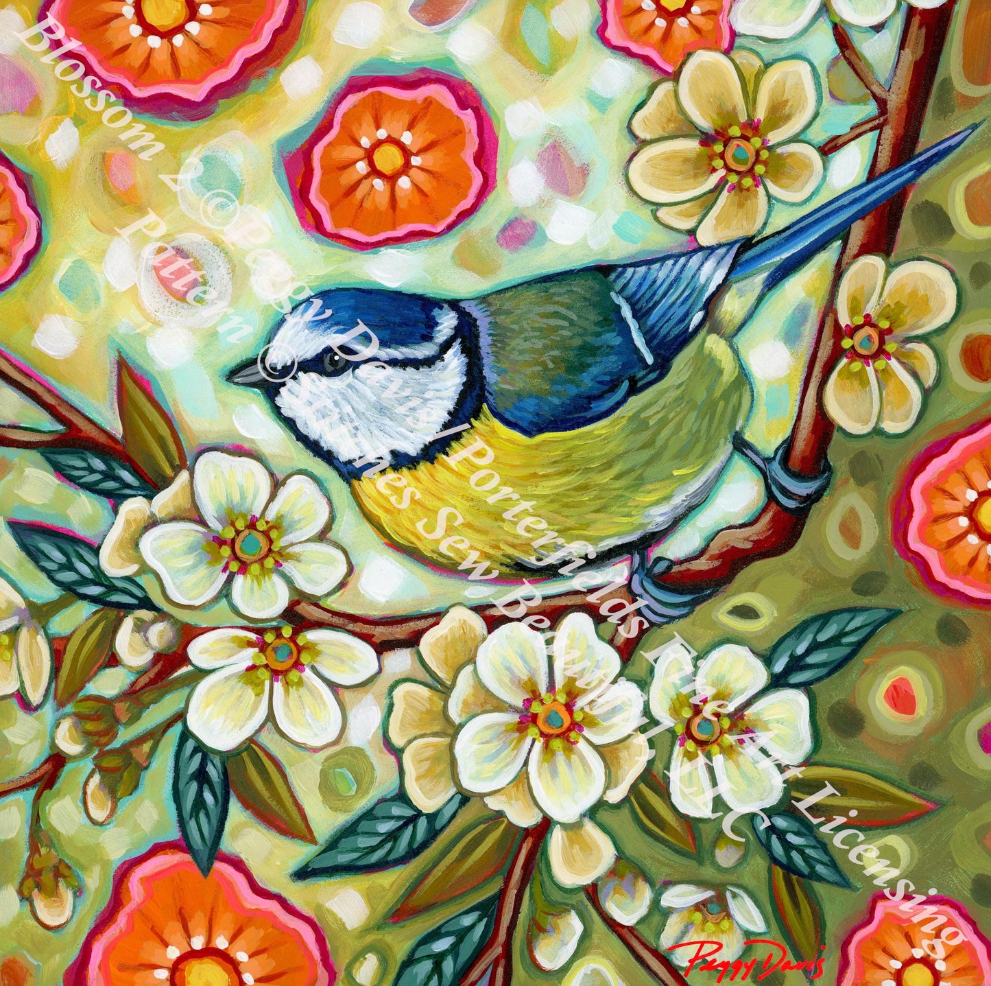 Blossom 2 counted cross sttich pattern by Peggy Davis/Porterfields Fine Art Licensing