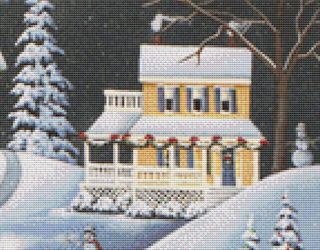 Village of Winterset counted cross stitch pattern by Catherine Holman/Ansada Art Licensing Group, LLC