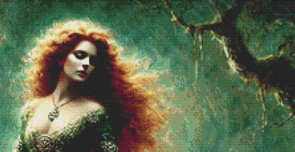 Lady of the Lake counted cross stitch pattern by Mystic Vision Gallery