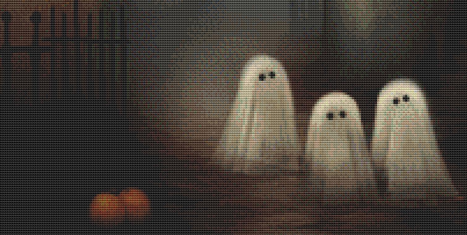 Haunted Village counted cross stitch pattern by Tammy L. Gross