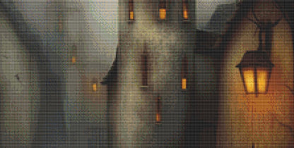 Haunted Village counted cross stitch pattern by Tammy L. Gross