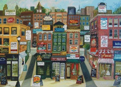 Hoboken Medley counted cross stitch pattern by Gwendolyn McShepard/Ansada Art Licensing Group, LLC