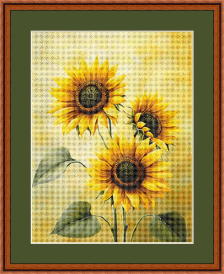 Sunflowers (Small) counted cross stitch pattern by ©Adobe Ext. License