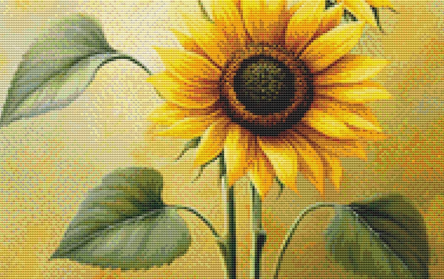 Sunflowers (Small) counted cross stitch pattern by ©Adobe Ext. License