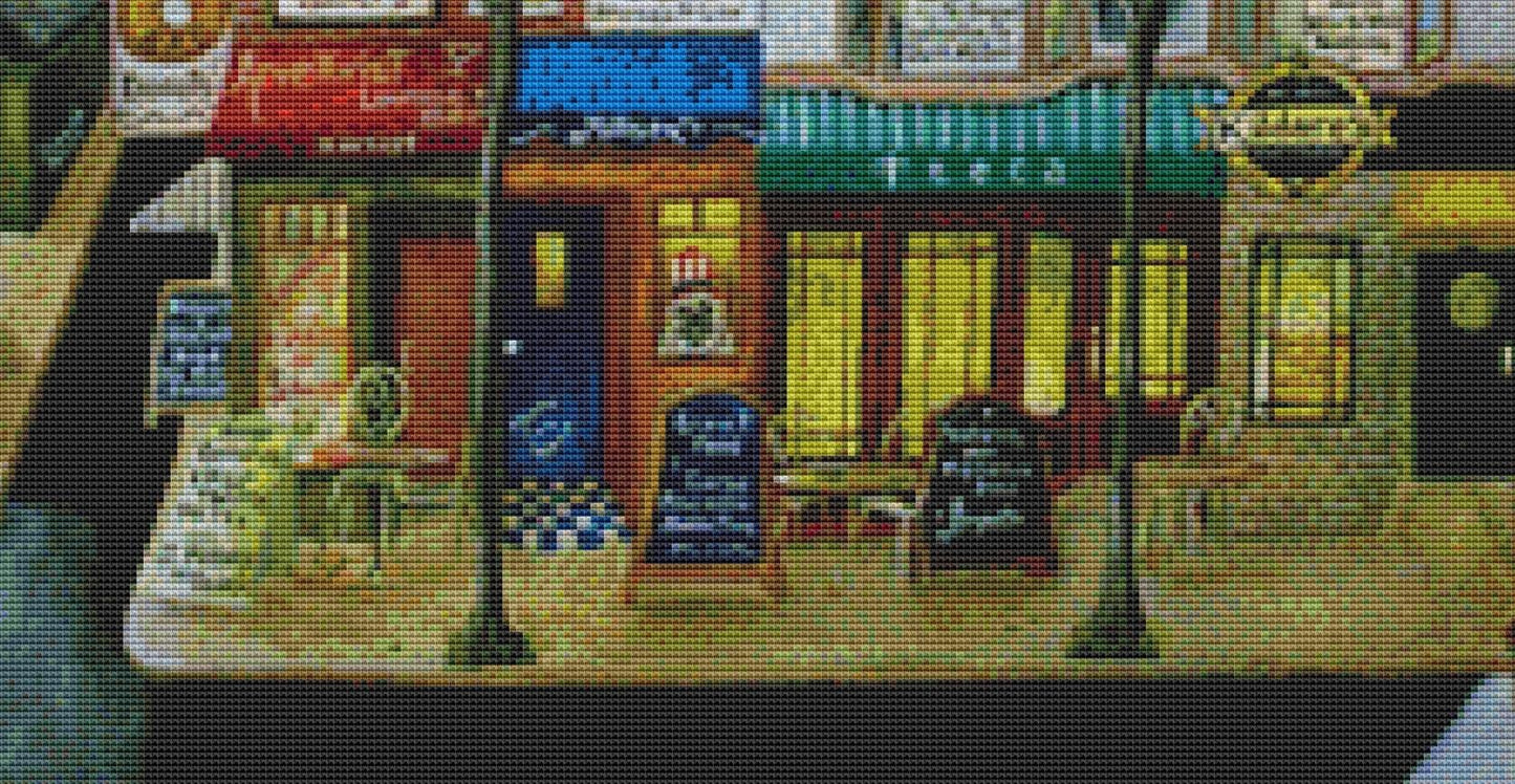 Gay Street counted cross stitch pattern by Gwendolyn McShepard/Ansada Art Licensing Group, LLC