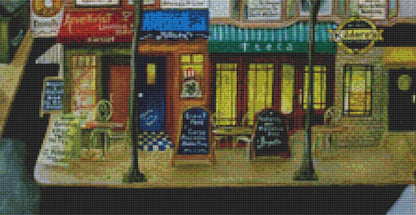 Gay Street counted cross stitch pattern by Gwendolyn McShepard/Ansada Art Licensing Group, LLC