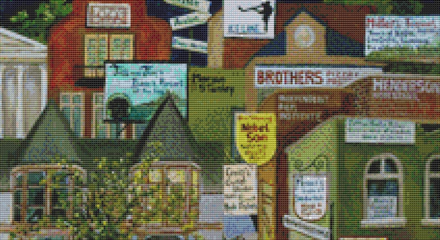 Gay Street counted cross stitch pattern by Gwendolyn McShepard/Ansada Art Licensing Group, LLC