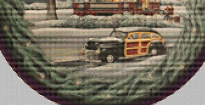 Home for the Holidays (Round) counted cross stitch pattern by Catherine Holman/Ansada Art Licensing Group, LLC