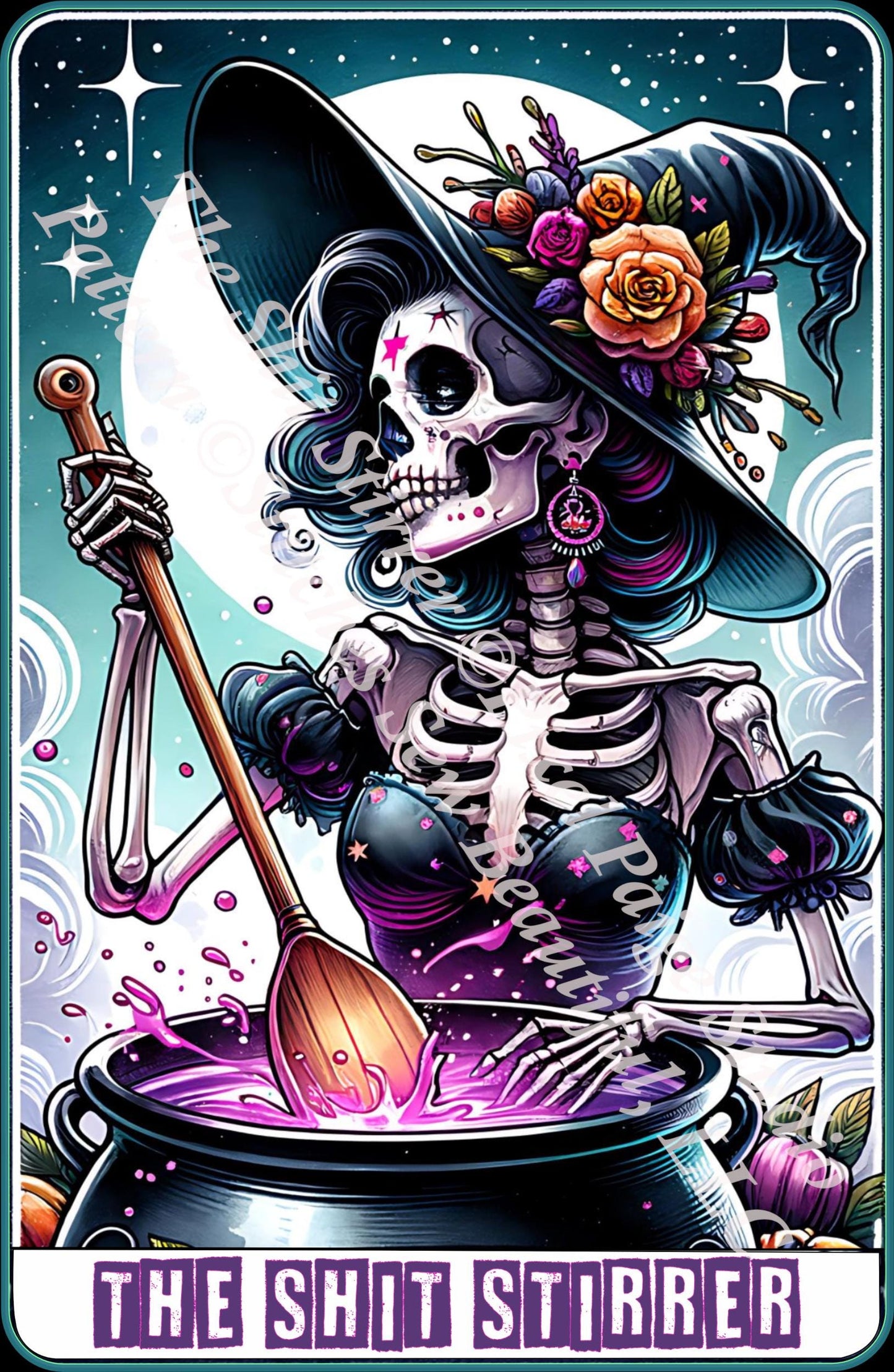 The Shit Stirrer counted cross stitch pattern by Pixel Paige Studio