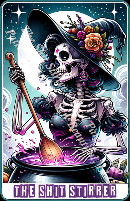 The Shit Stirrer counted cross stitch pattern by Pixel Paige Studio