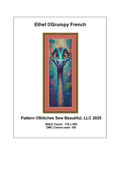Ethel counted cross stitch pattern by Grumpy French