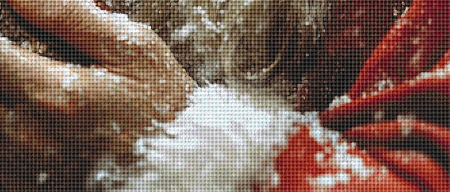 Santa's Gift (Max Size/Color) counted cross stitch pattern by Serr.Kai A Quill & Ink