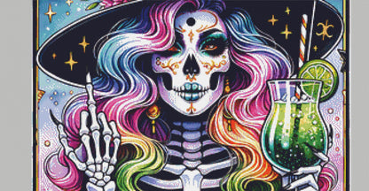 Respectfully I'm a Witch counted cross stitch pattern by Pixel Paige Studio