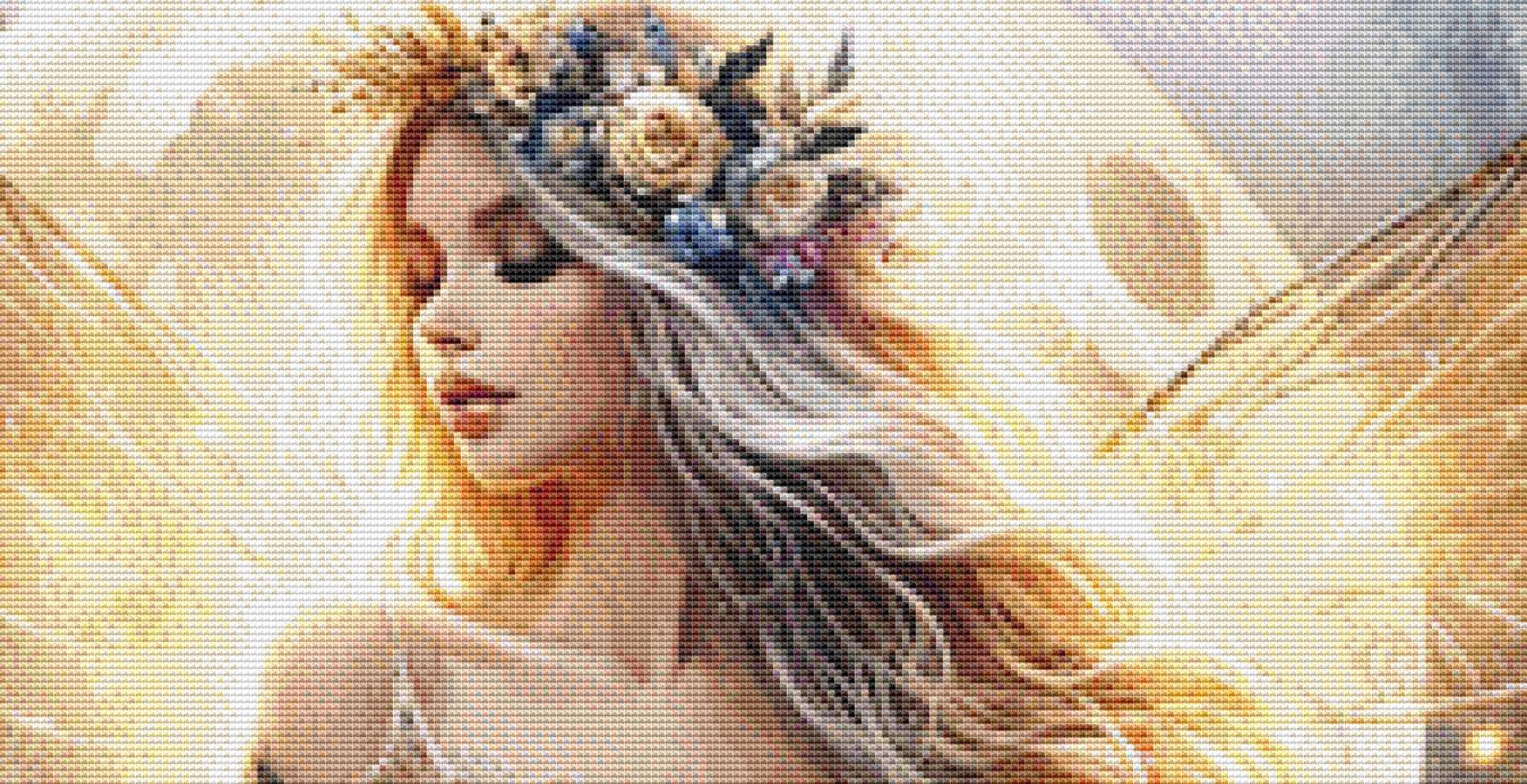 Patriotic Fairy No. 1 counted cross stitch pattern by Design Studio Trend