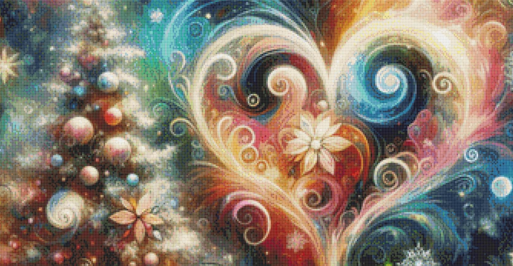 Whispers of Winter counted cross stitch pattern by World of Love Hearts/Adrian G. Eyre