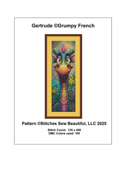 Gertrude counted cross stitch pattern by Grumpy French
