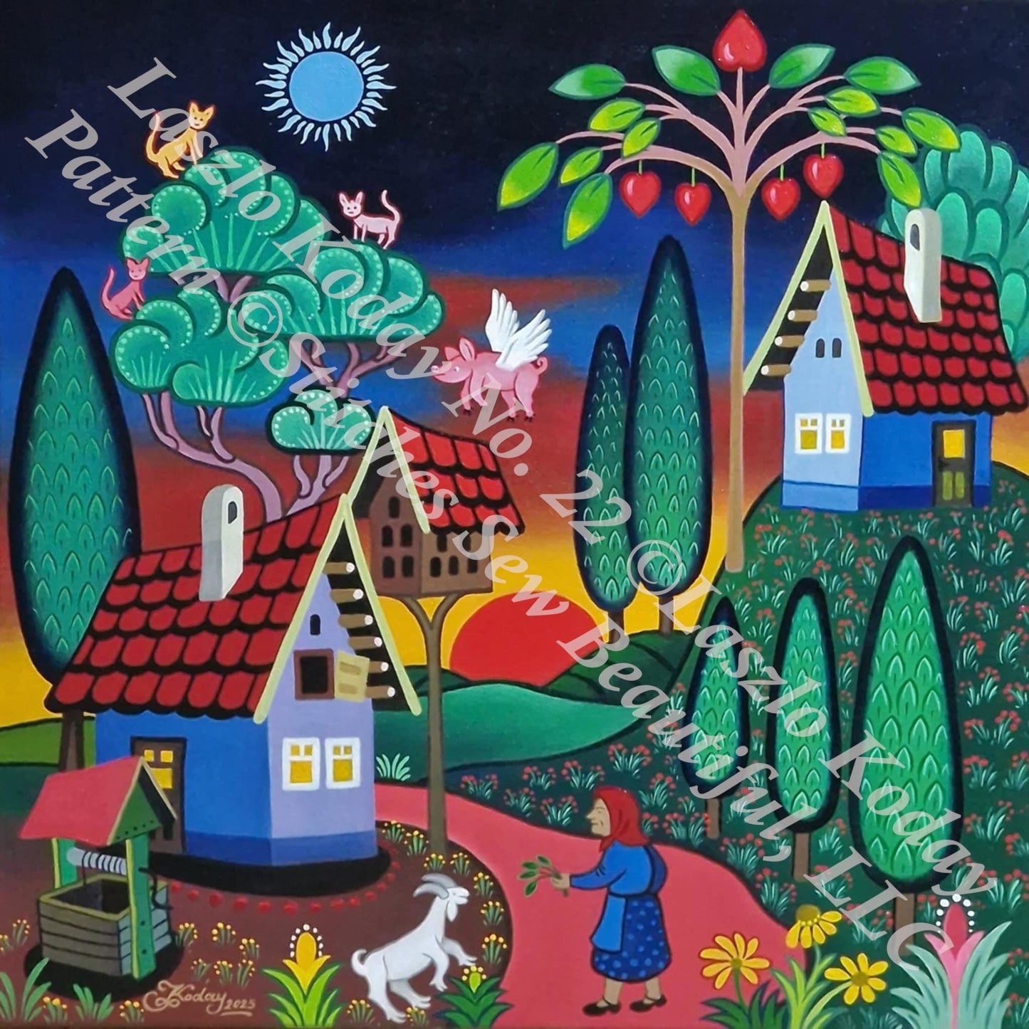 Laszlo Koday No. 22 counted cross stitch pattern by Laszlo Koday