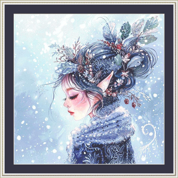 Winter Fairy counted cross stitch pattern by PassyArt