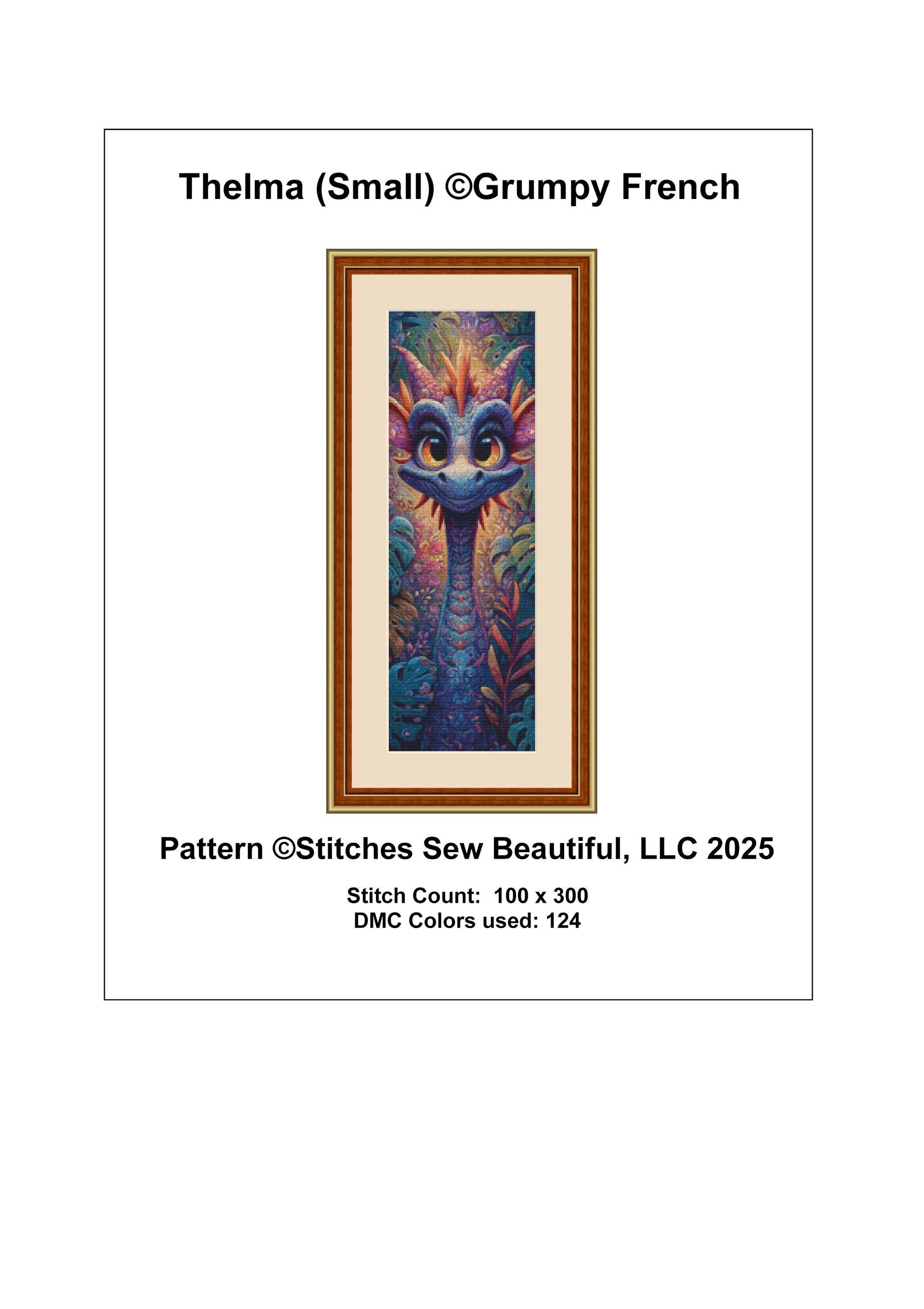 Thelma (Small) counted cross stitch pattern by Grumpy French