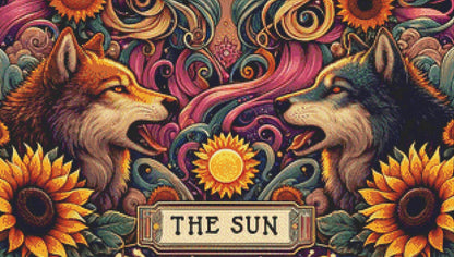 The Sun Tarot counted cross stitch pattern by Sweet Crow Designs
