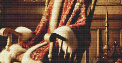 The Night Santa Rested counted cross stitch pattern by Mystic Vision Gallery