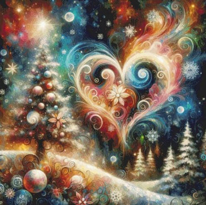 Whispers of Winter counted cross stitch pattern by World of Love Hearts/Adrian G. Eyre