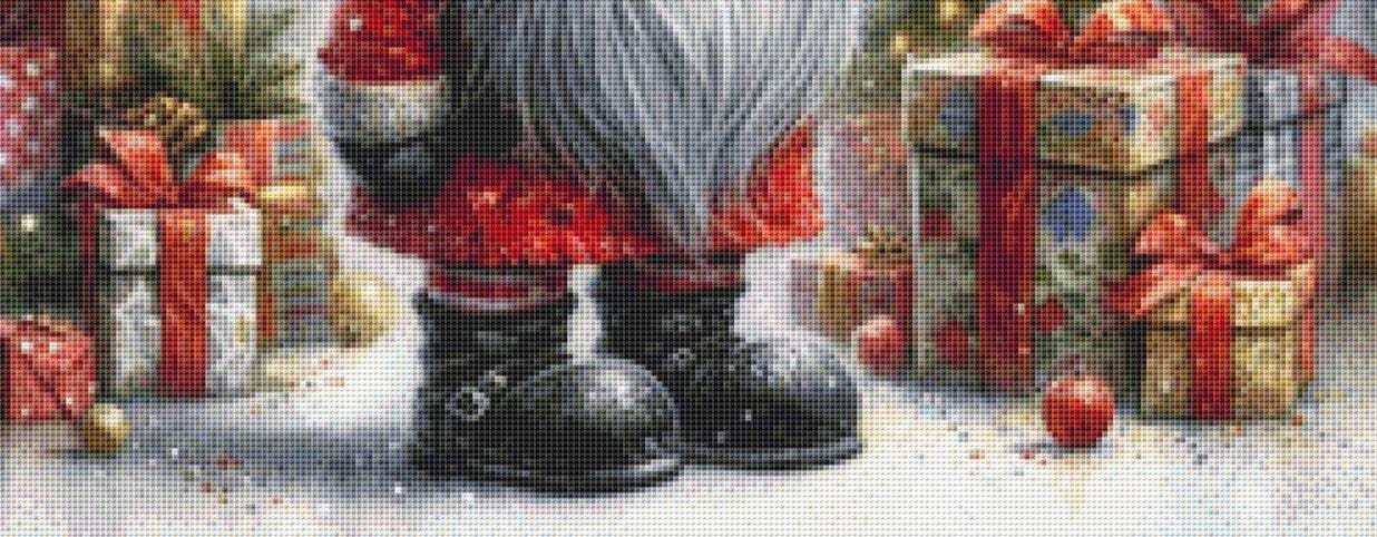 Santa's Little Helper (Small) counted cross stitch pattern by Inrgid Jean AI Art