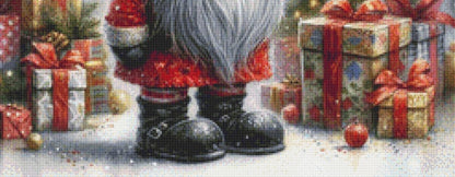 Santa's Little Helper (Small) counted cross stitch pattern by Inrgid Jean AI Art