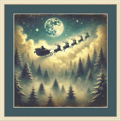 Christmas Eve (Small) counted cross stitch pattern by Mystic Vision Gallery