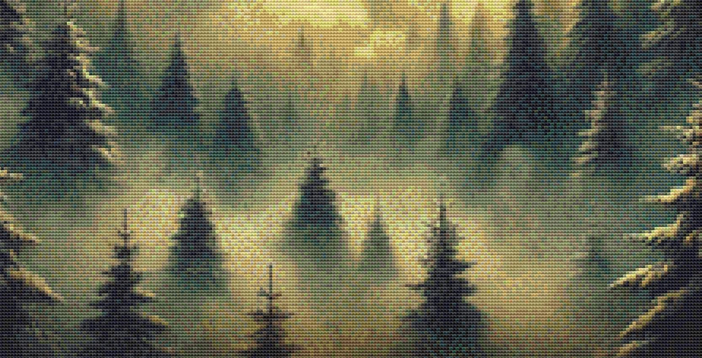 Christmas Eve (Small) counted cross stitch pattern by Mystic Vision Gallery