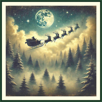 Christmas Eve (Max Size/Color) counted cross stitch pattern by Mystic Vision Gallery