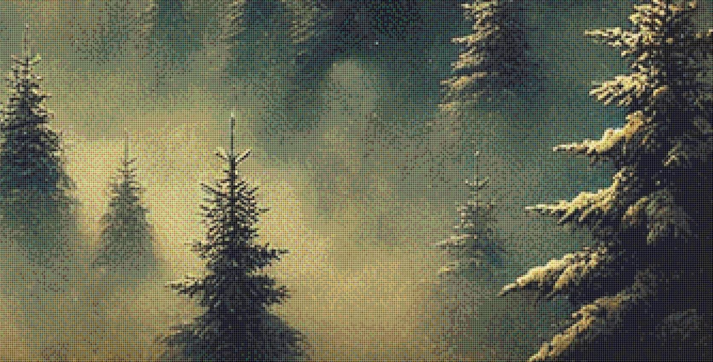 Christmas Eve (Max Size/Color) counted cross stitch pattern by Mystic Vision Gallery