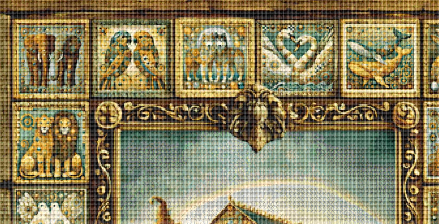 Noah's Ark counted cross stitch pattern by Mystic Vision Gallery