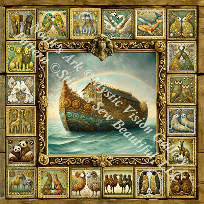 Noah's Ark counted cross stitch pattern by Mystic Vision Gallery