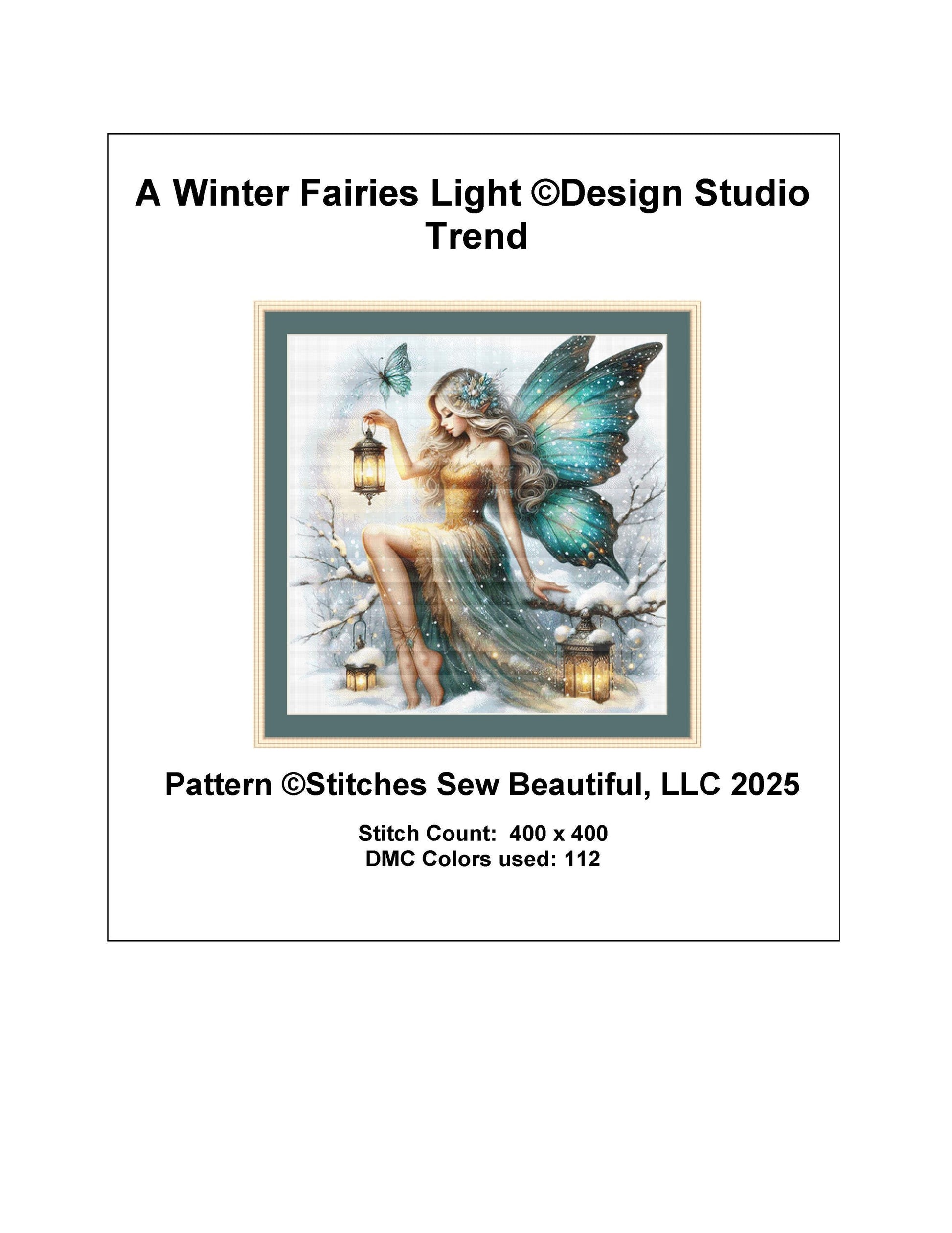 A Winter Fairies Light counted cross stitch pattern by Design Studio Trend