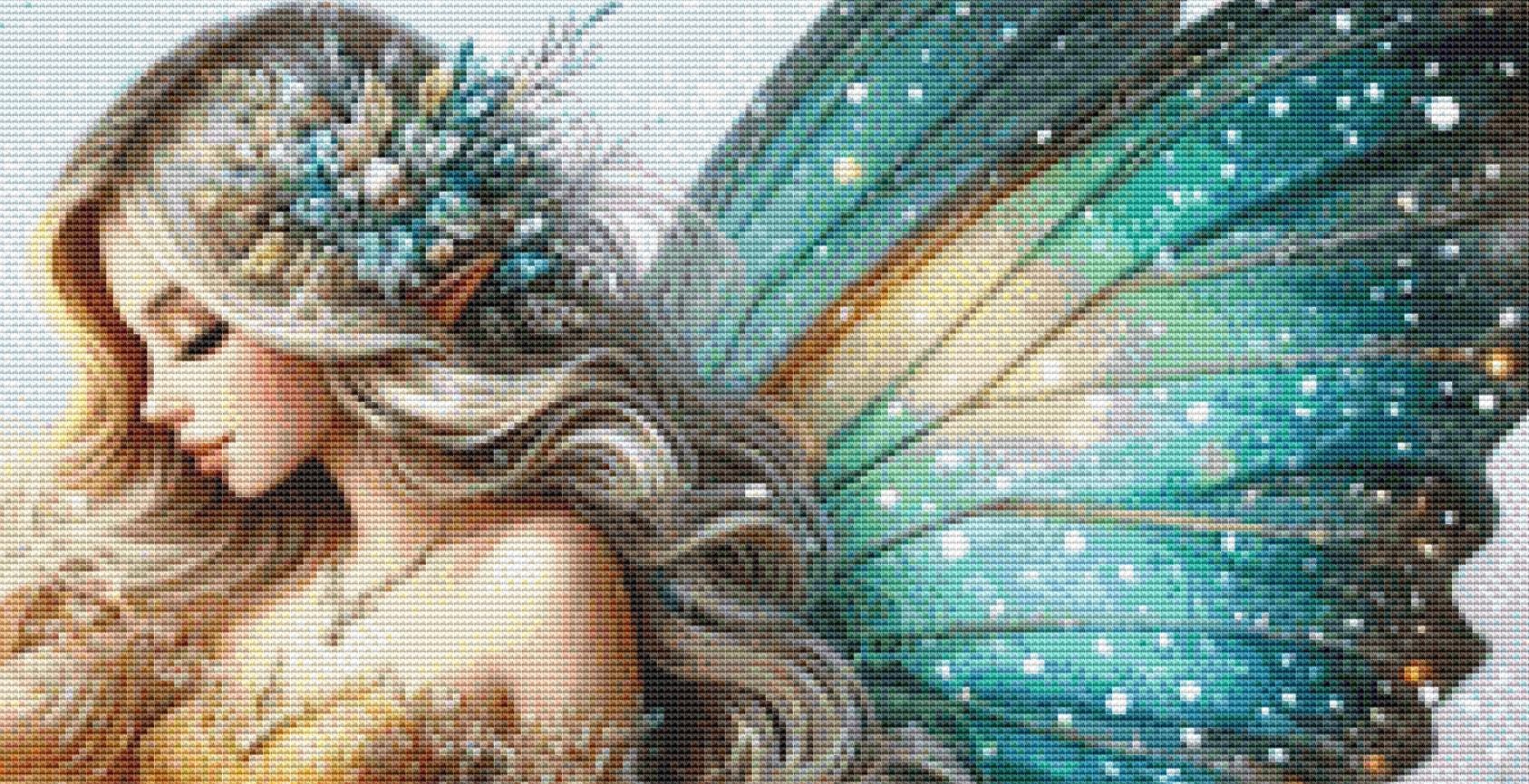 A Winter Fairies Light counted cross stitch pattern by Design Studio Trend
