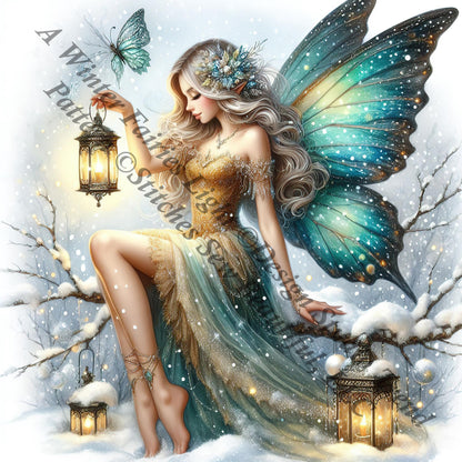 A Winter Fairies Light counted cross stitch pattern by Design Studio Trend