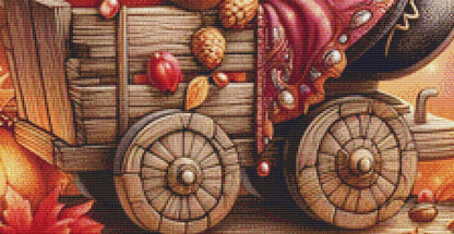 Cozy Autumn Gnome counted cross stitch pattern by AdneLStudio