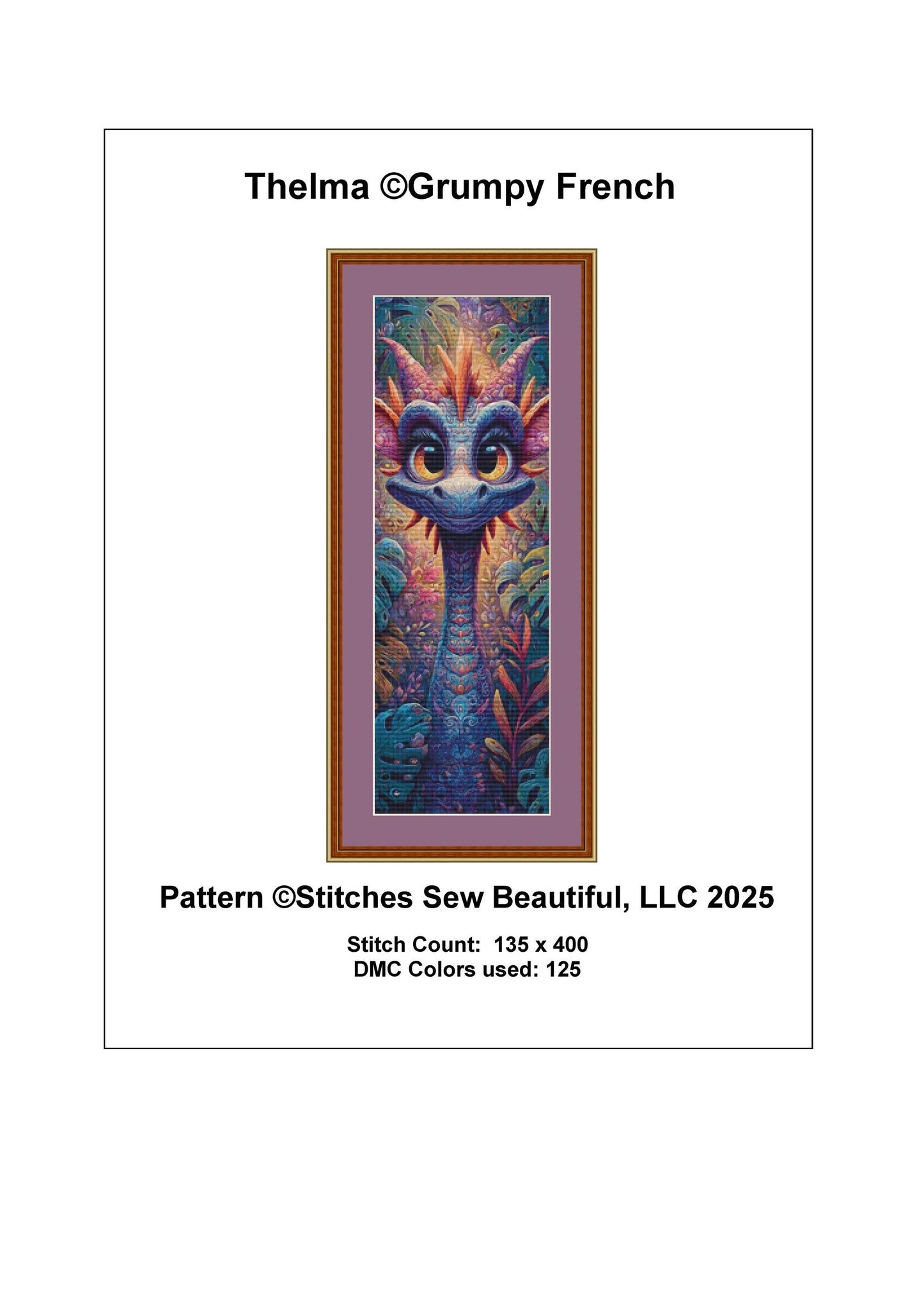 Thelma counted cross stitch pattern by Grumpy French