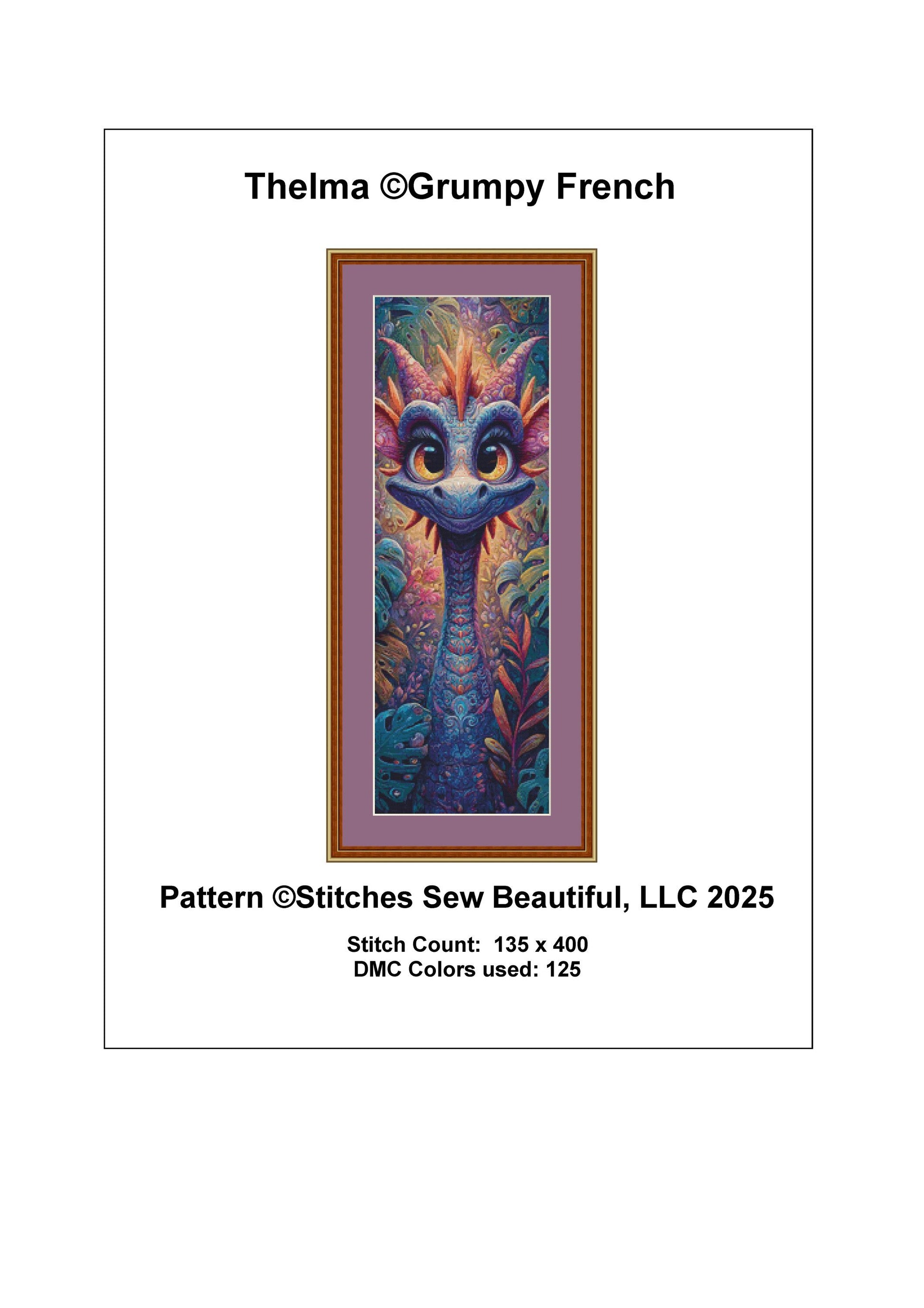 Thelma counted cross stitch pattern by Grumpy French