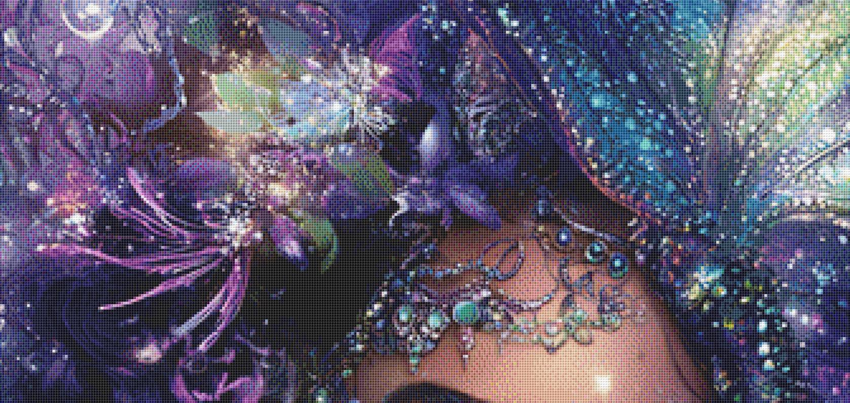 Beautiful Sea Lady counted cross stitch pattern by Coastal Bliss Studios