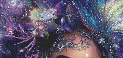 Beautiful Sea Lady counted cross stitch pattern by Coastal Bliss Studios